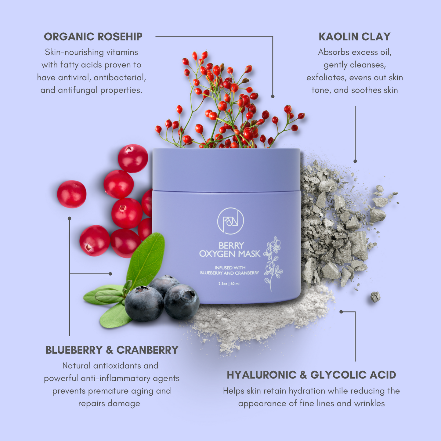 Berry Oxygen Mask With Glycolic Acid